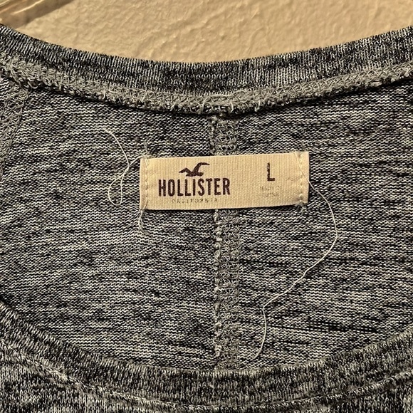 Hollister Heather Gray Swing Top Dolman Sleeves size L - Picture 2 of 11